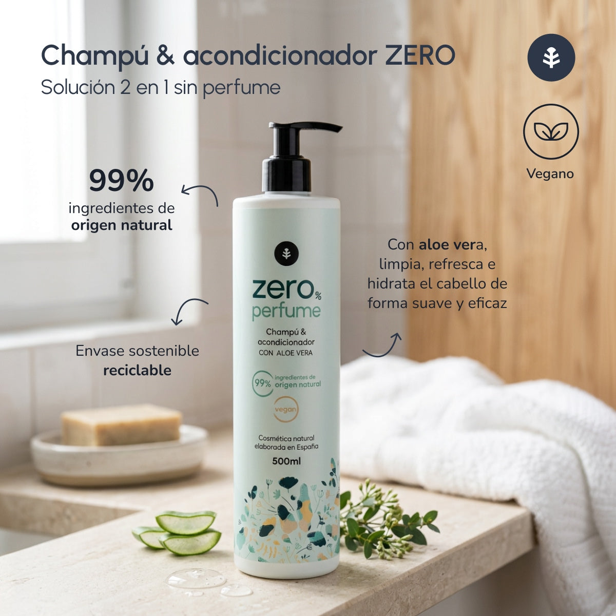 Shampoo e balsamo per capelli normali Planeta Huerto 500 ml