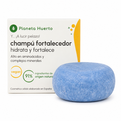 Shampoo solido rinforzante con aminoacidi Planeta Huerto 85 g