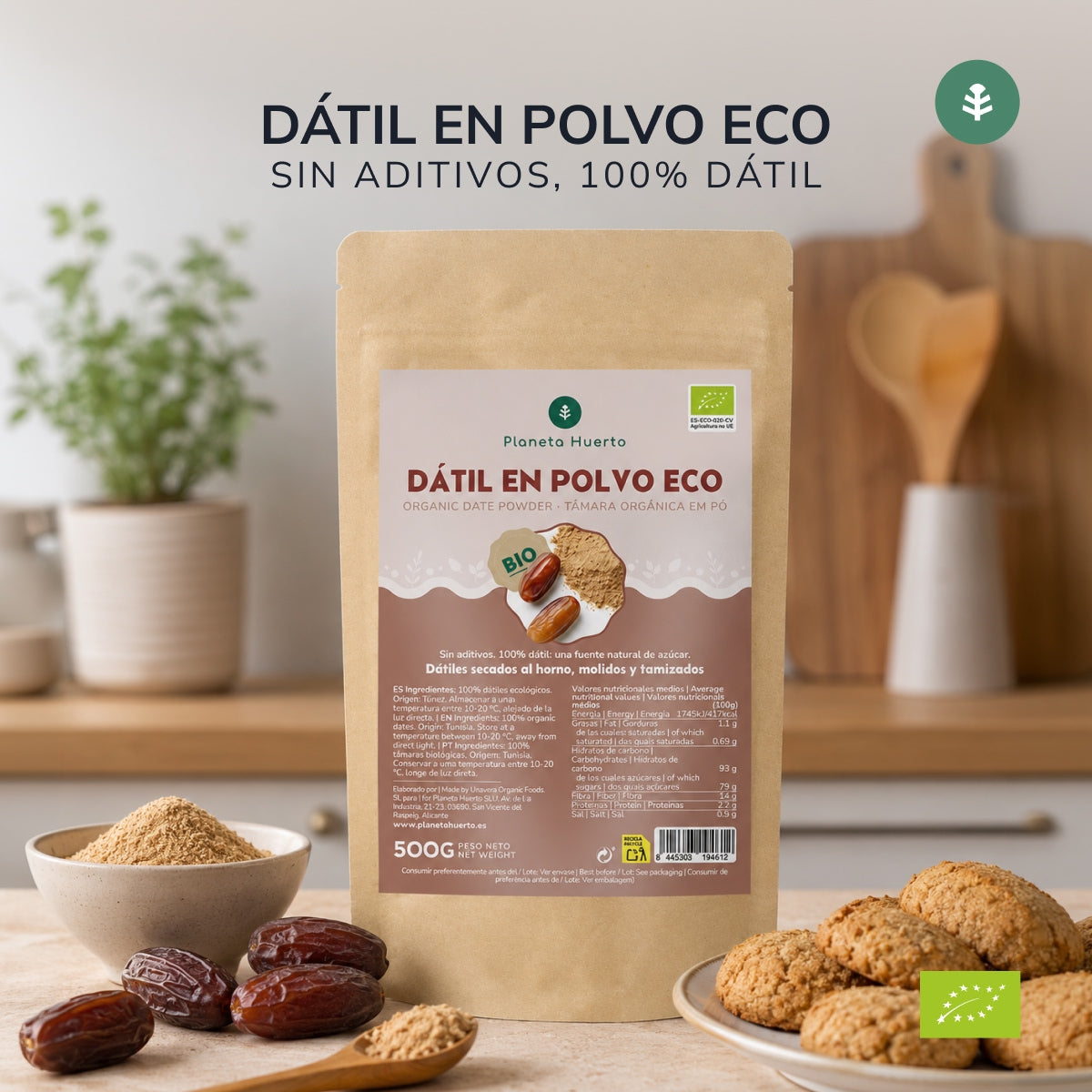 Datteri in polvere Planeta Huerto 500 g