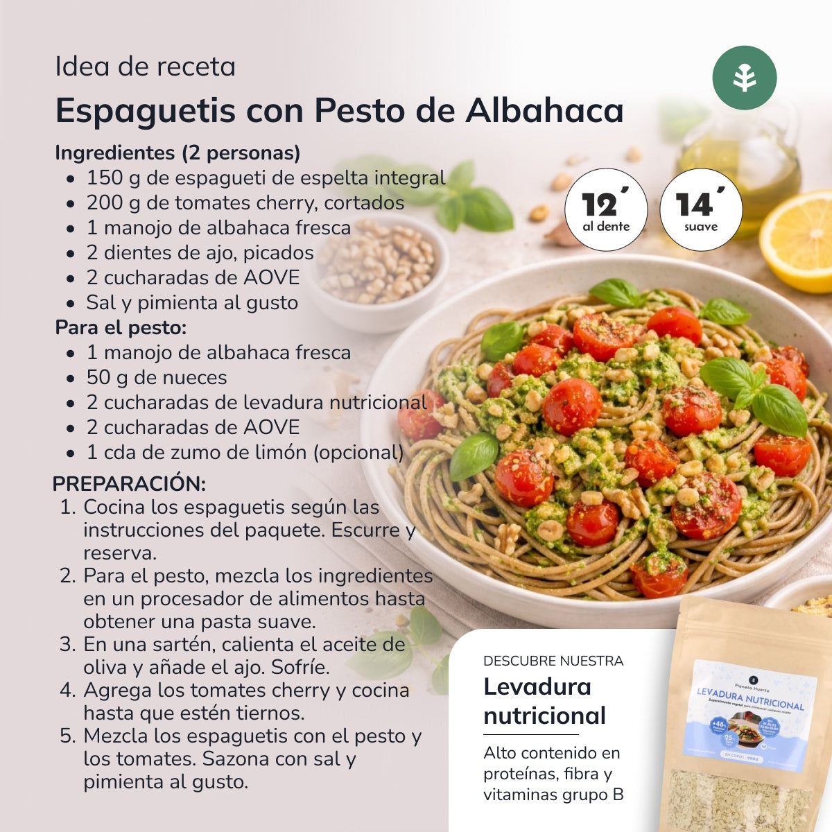 Spaghetti integrali di farro ECO Planeta Huerto 500gr