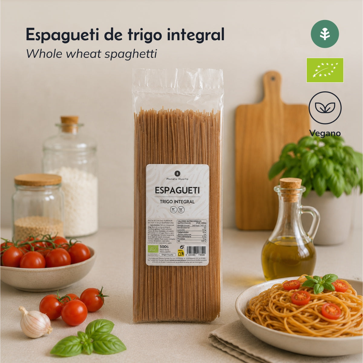 Spaghetti integrali ECO Planeta Huerto 500gr