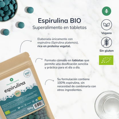 Spirulina biologica 500mg Planet Orchard 300 compresse