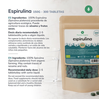 Spirulina biologica 500mg Planet Orchard 300 compresse