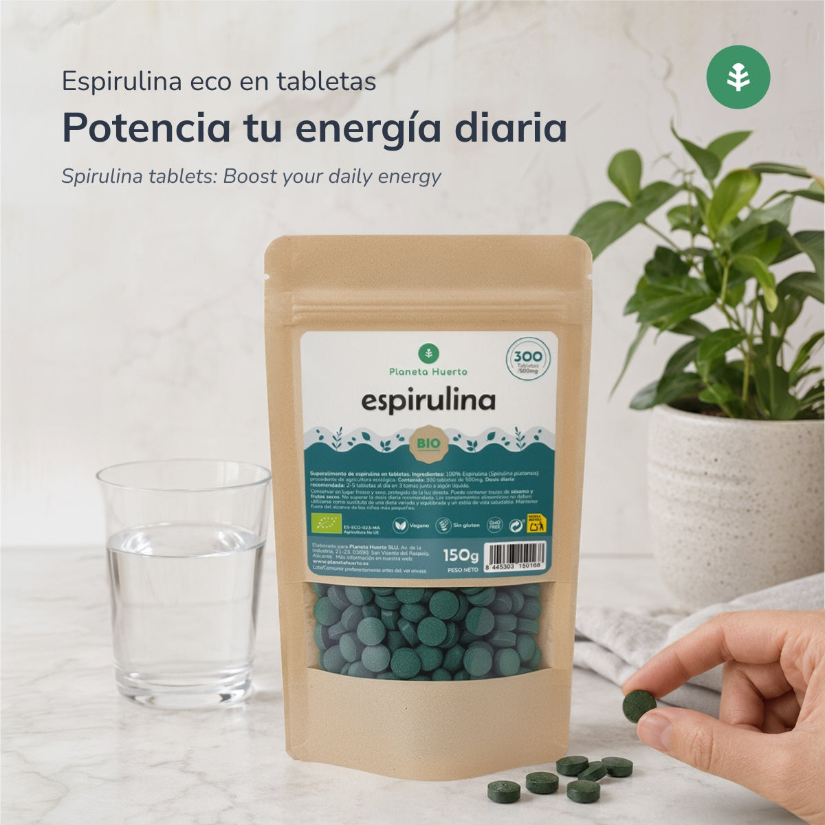 Spirulina biologica 500mg Planet Orchard 300 compresse