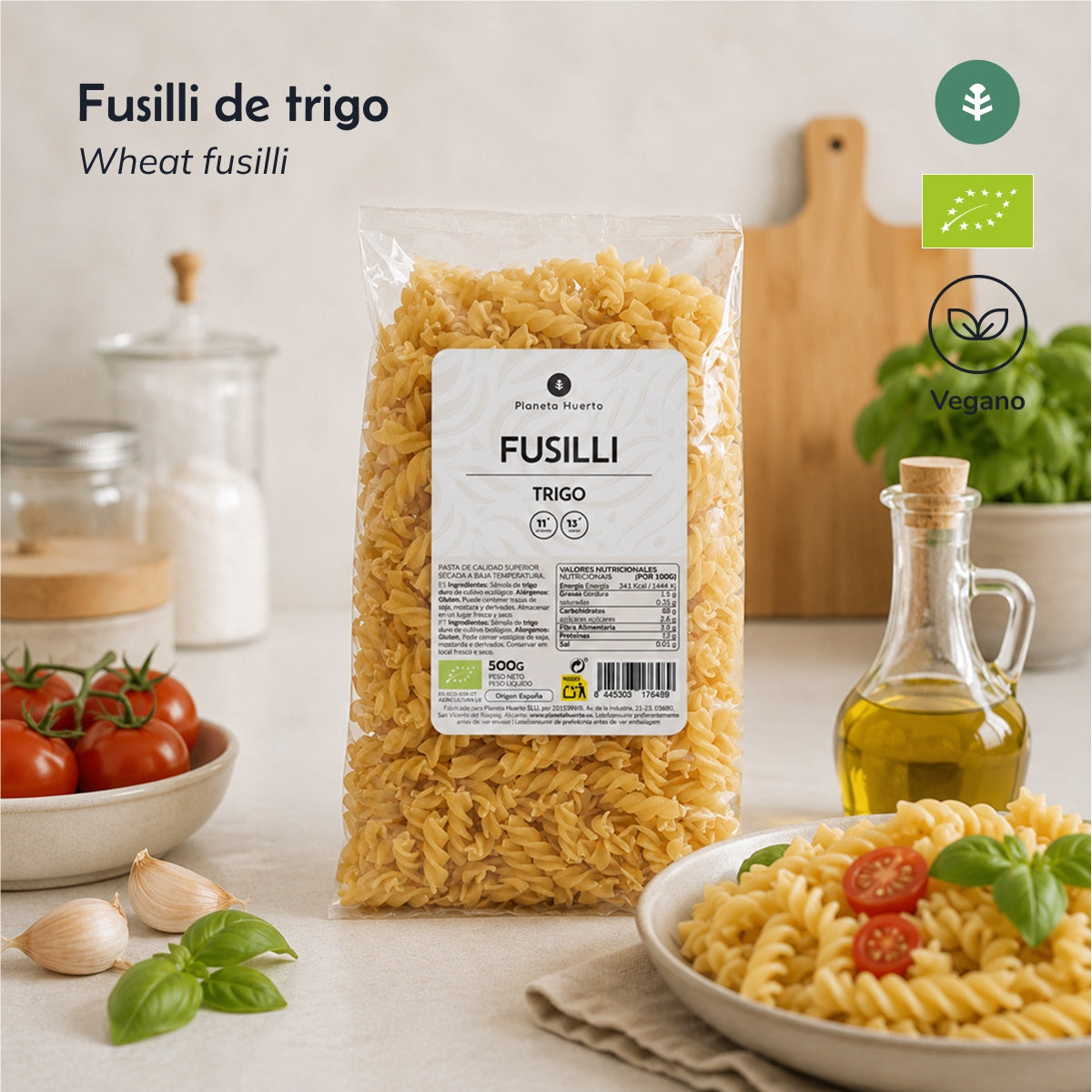 Fussilli di grano ECO Planeta Huerto 500gr