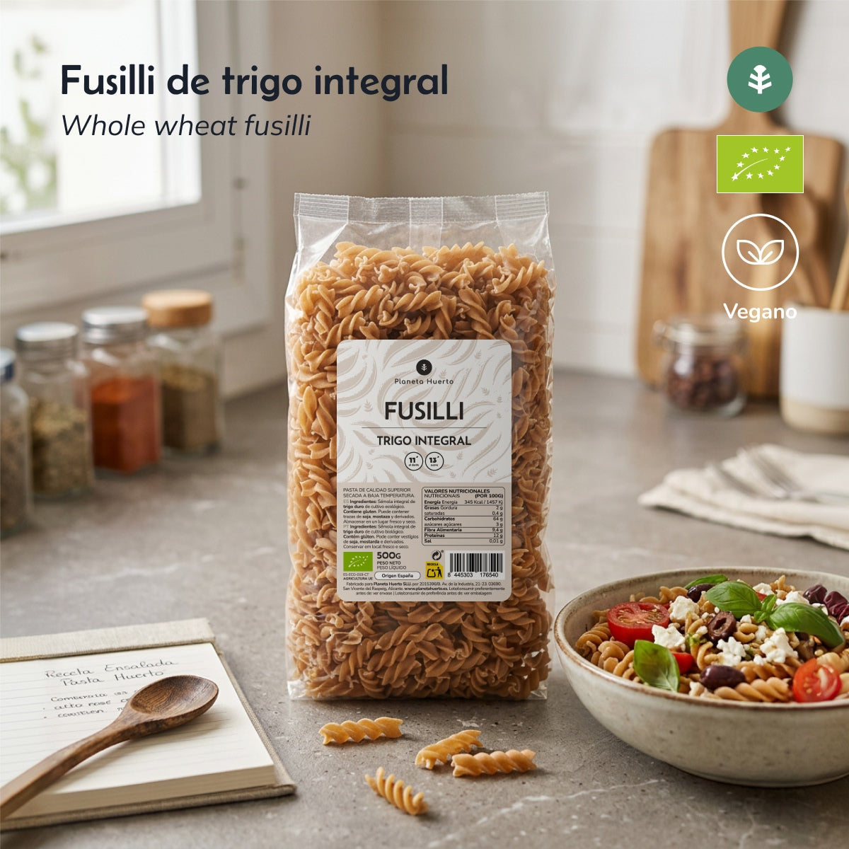 Fussilli integrali ECO Planeta Huerto 500gr