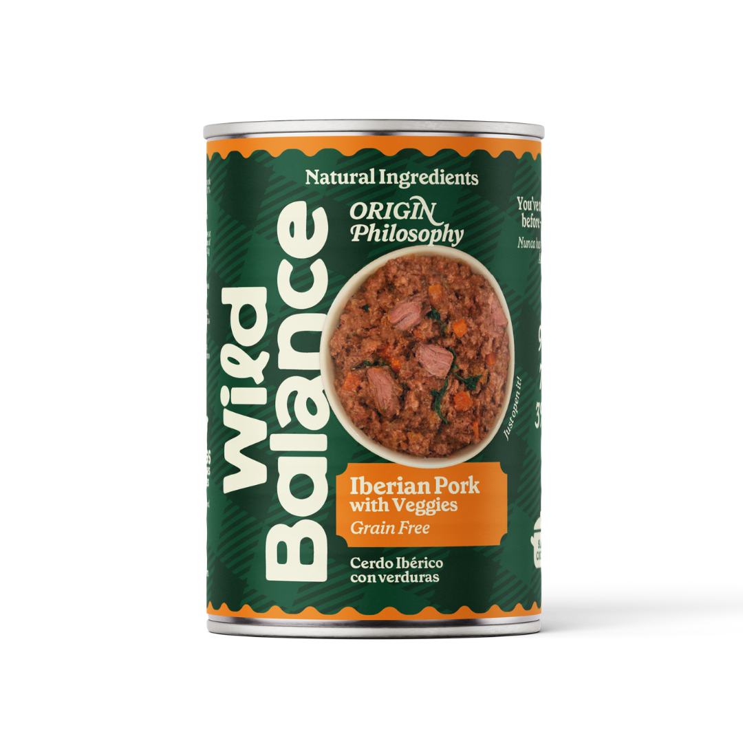 Barattolo di maiale e verdure BARF per cani Wild Balance 400 g