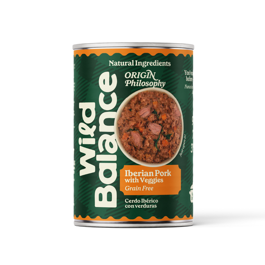 Barattolo di maiale e verdure BARF per cani Wild Balance 400 g