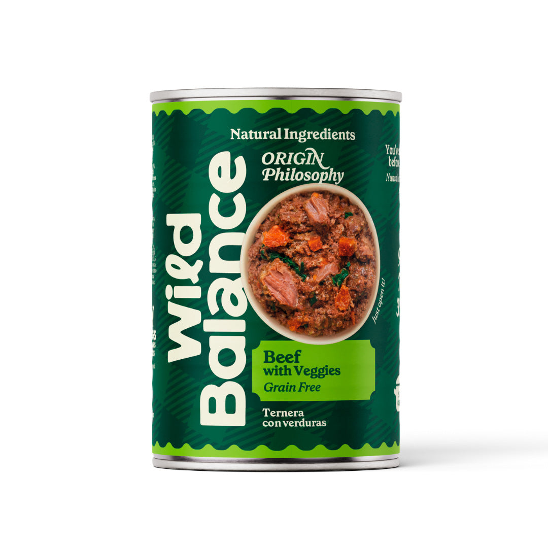 Barattolo di carne di vitello BARF per cani Wild Balance 400 g
