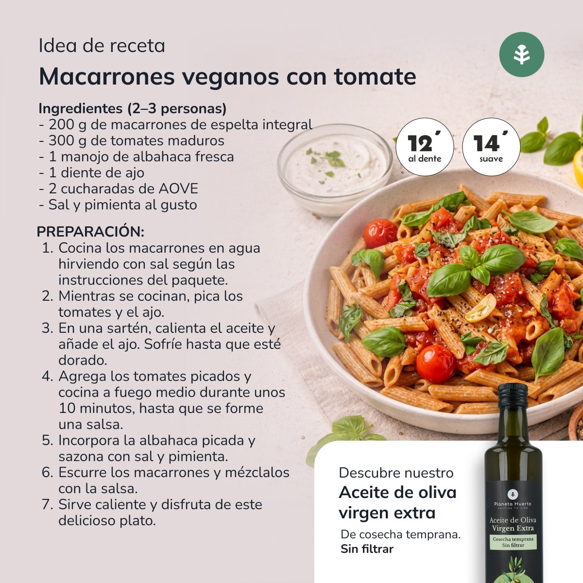 Maccheroni integrali di farro ECO Planeta Huerto 5 Kg