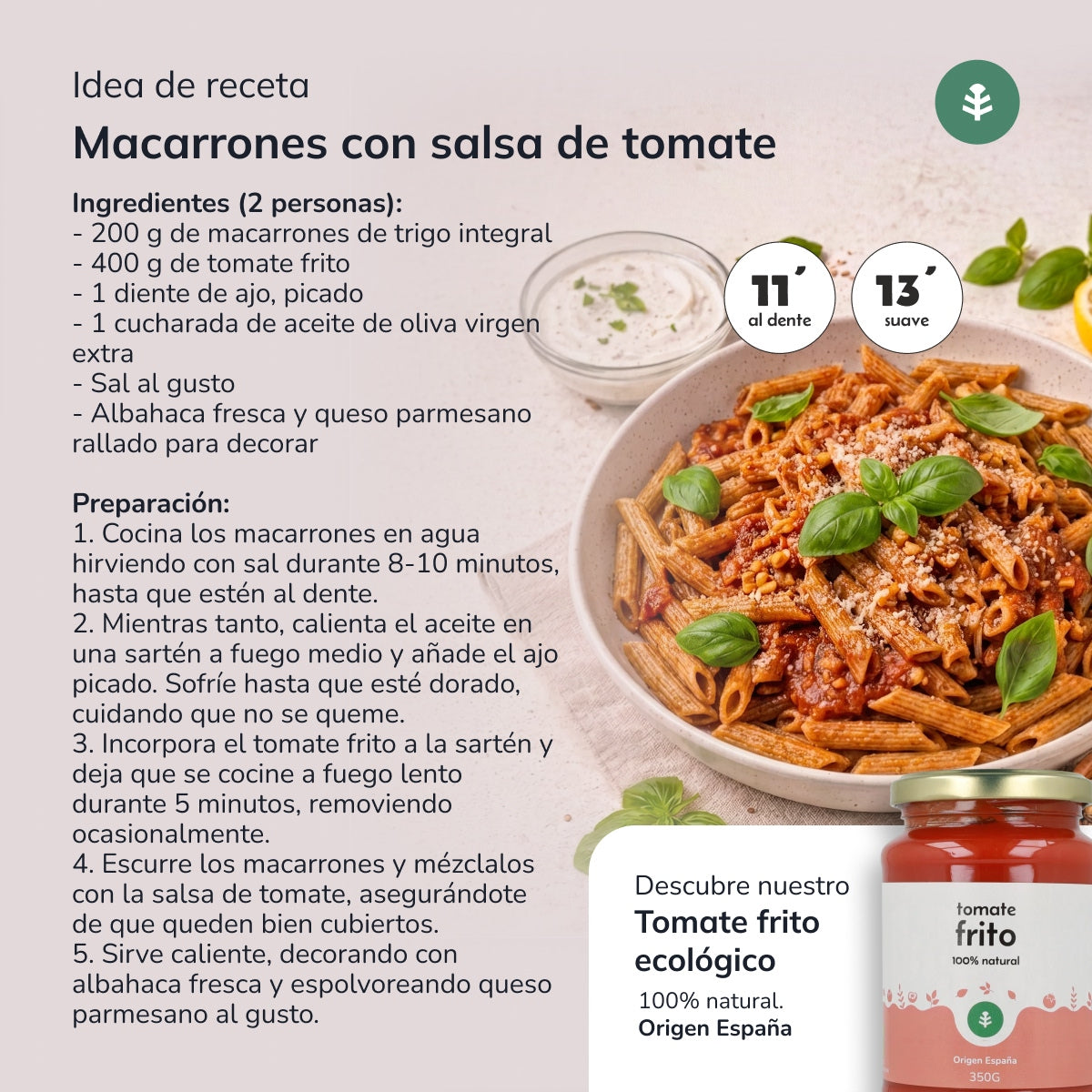 Maccheroni integrali ECO Planeta Huerto 500gr