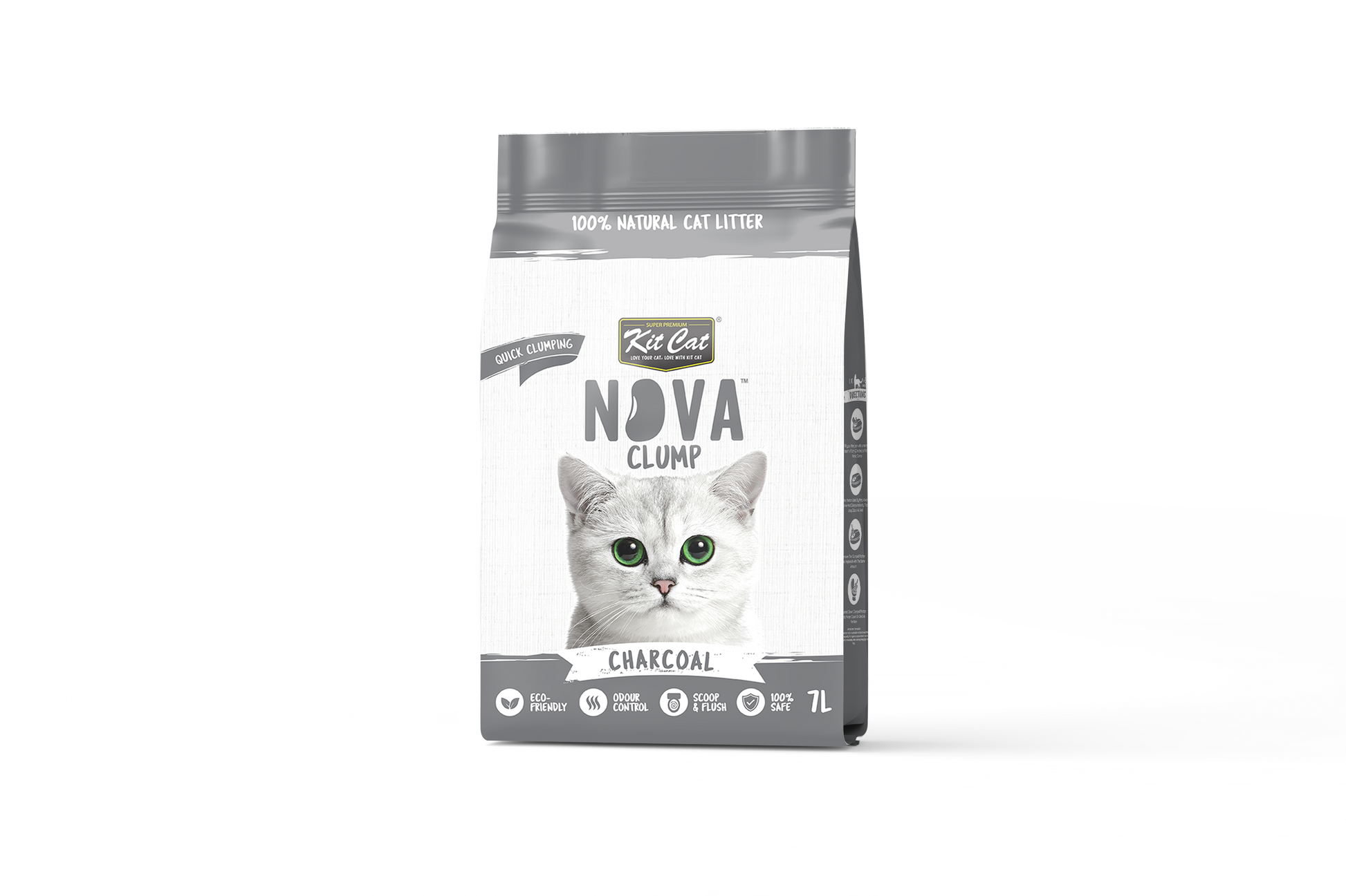 Kit Cat Arena Eco SoyaClump - Charcoal 7 L Sabbia per gatti