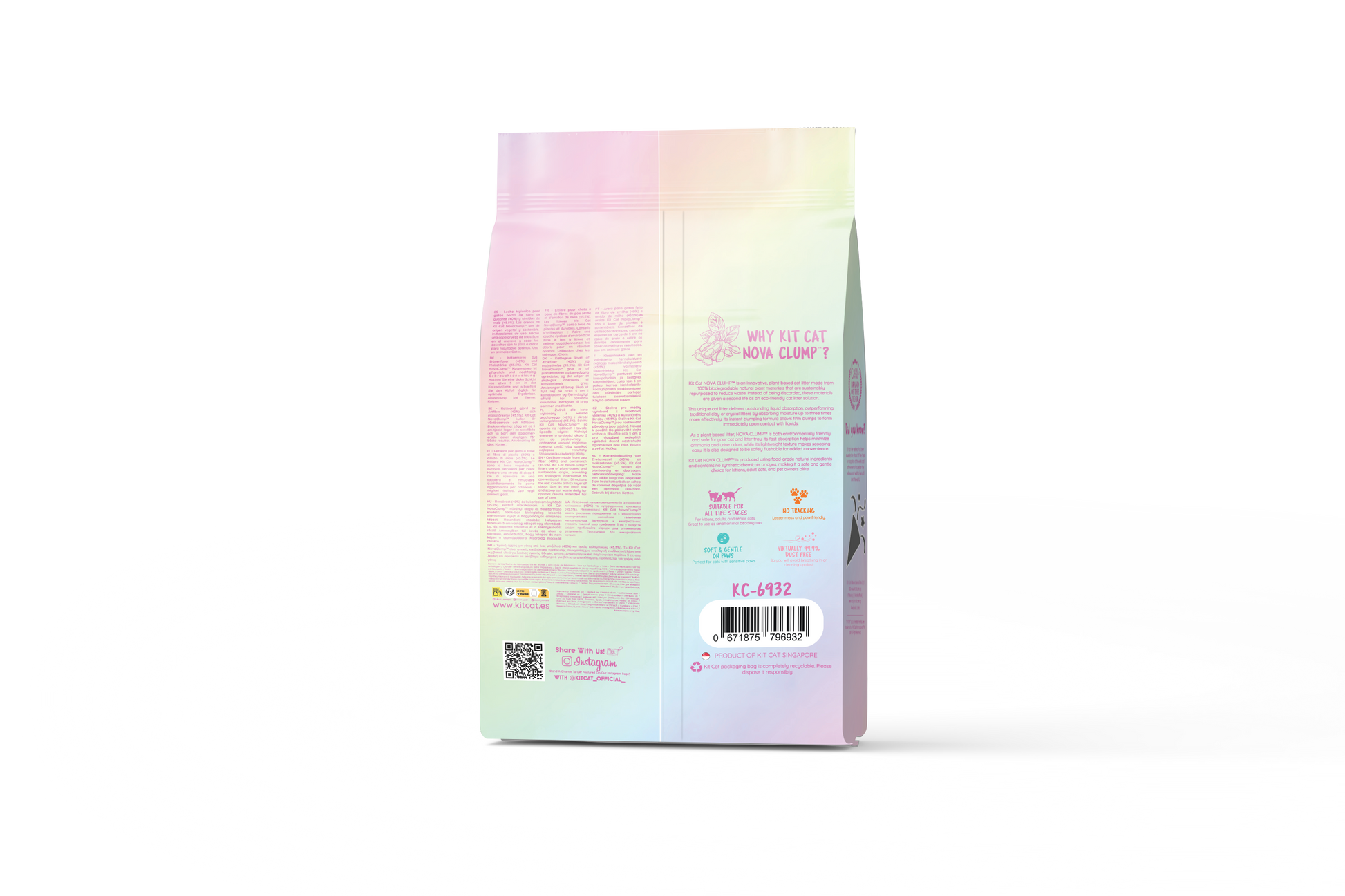 Kit Cat Arena Eco SoyaClump - Confetti 7 L Sabbia per gatti