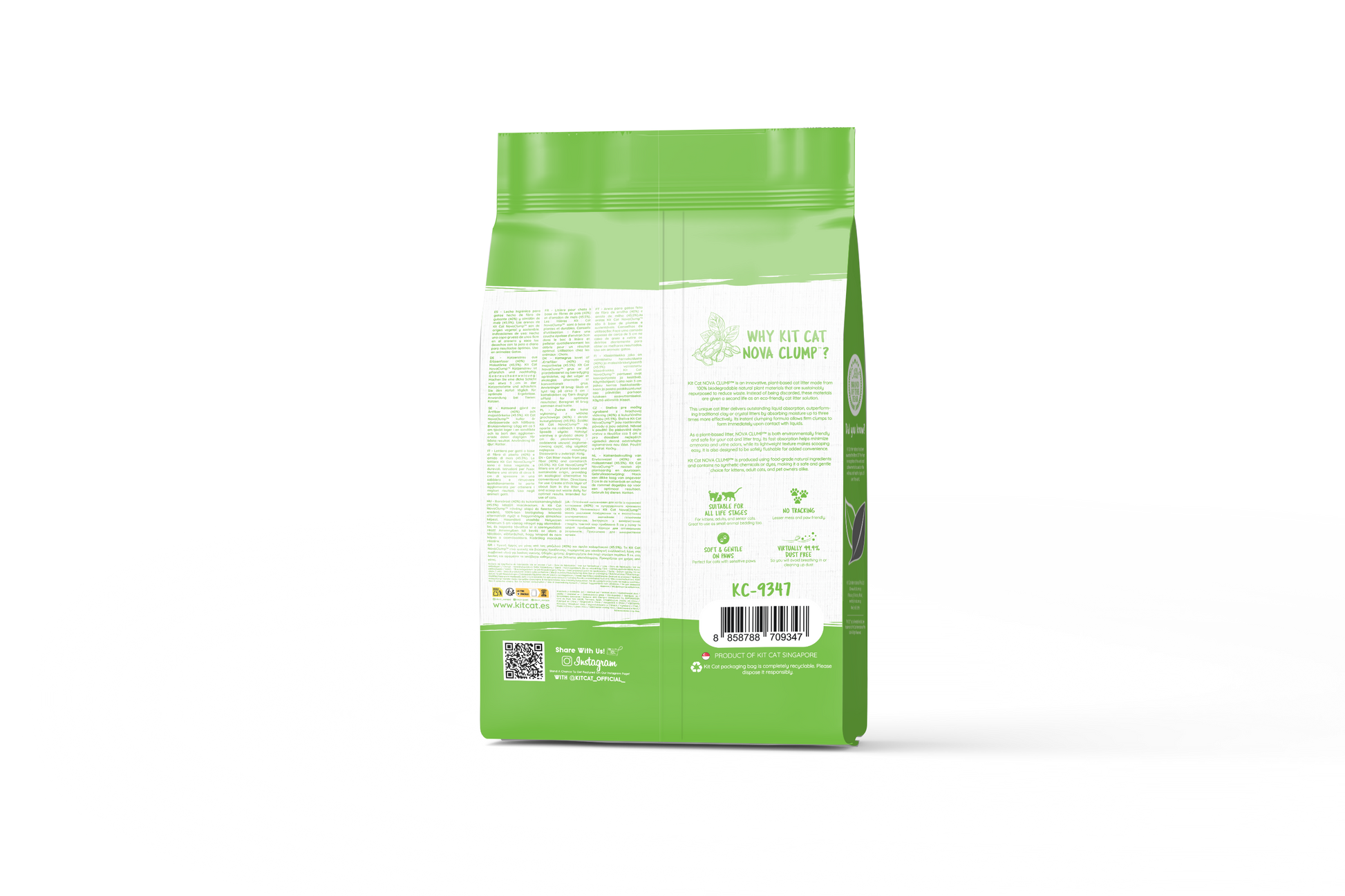 Kit Cat Arena Eco SoyaClump - Green Tea 7 L Sabbia per gatti