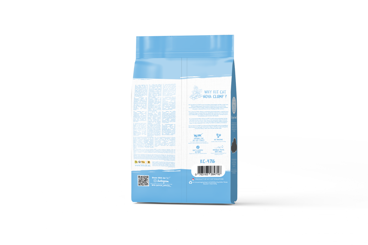 Kit Cat Arena Eco SoyaClump - Kitten Baby Powder 7 L Sabbia per gatti