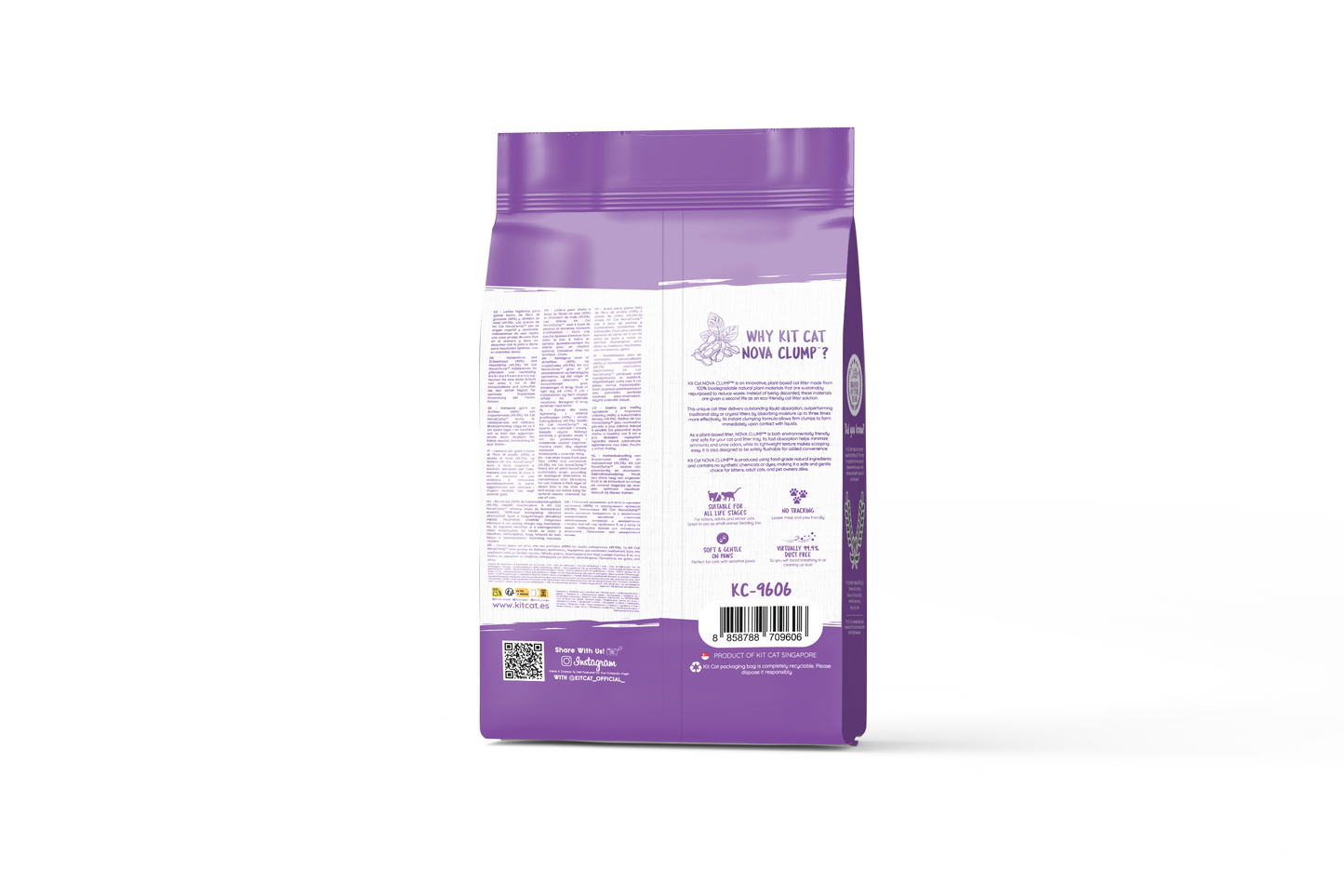 Kit Cat Arena Eco SoyaClump - Lavanda 7 L Sabbia per gatti