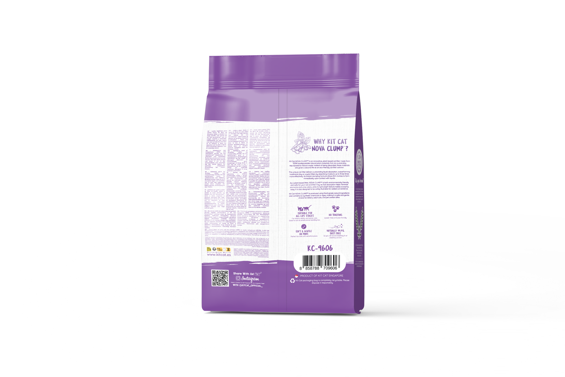 Kit Cat Arena Eco SoyaClump - Lavanda 7 L Sabbia per gatti