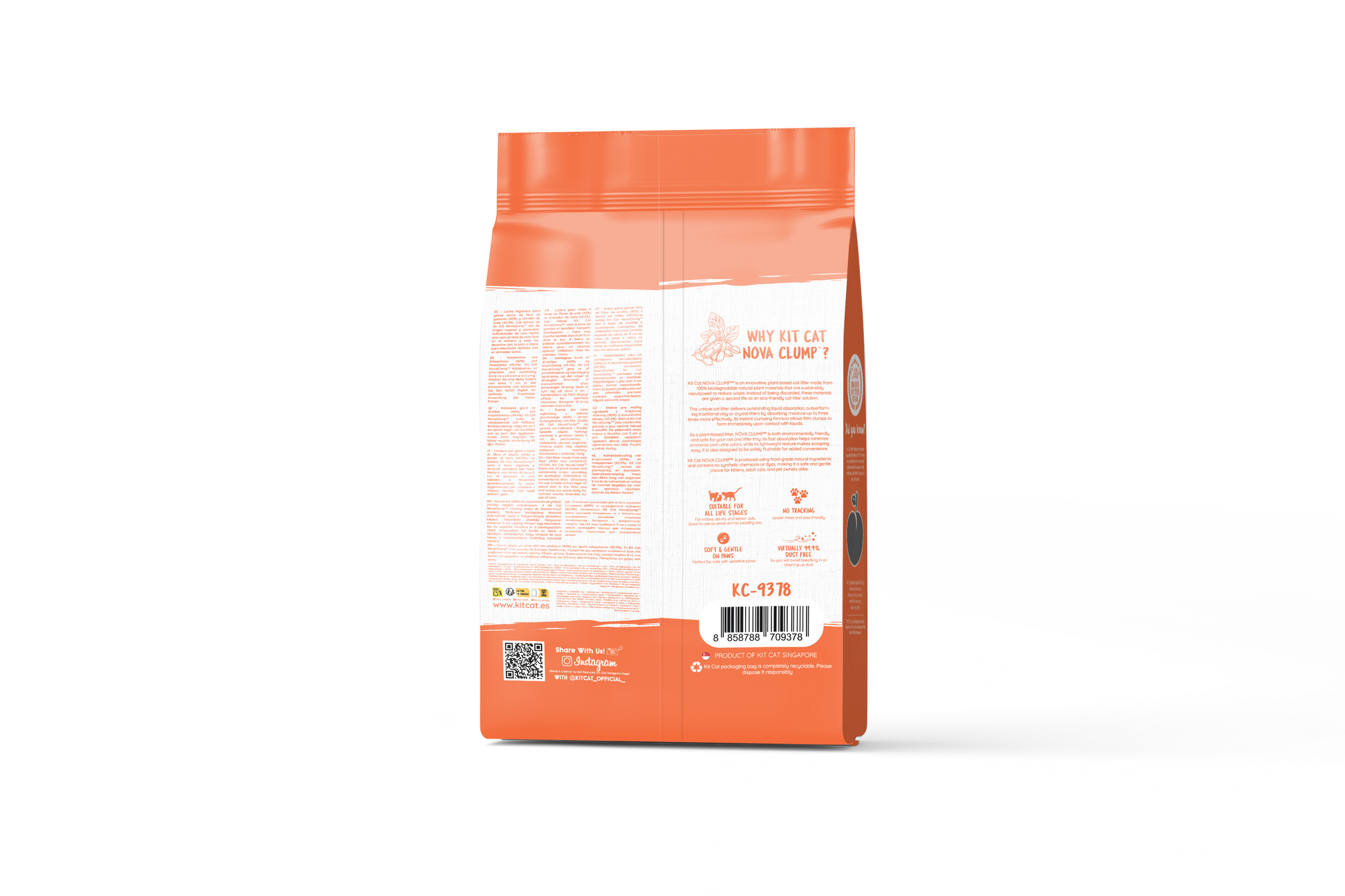 Kit Cat Arena Eco SoyaClump - Peach 7 L Sabbia per gatti