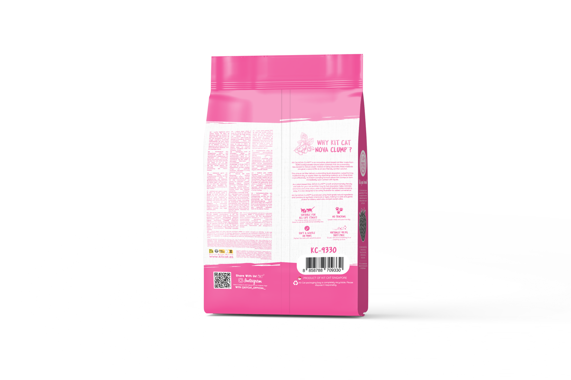 Kit Cat Arena Eco SoyaClump - Strawberry 7 L Sabbia per gatti