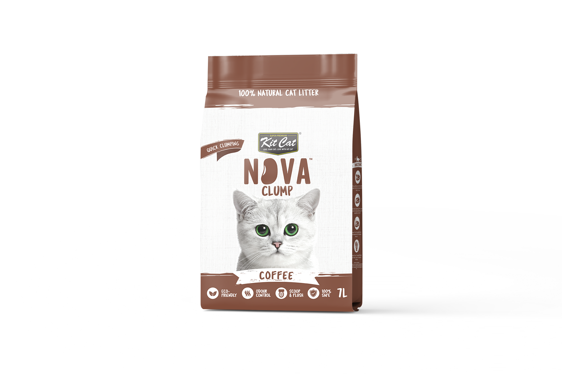 Kit Cat Arena Eco SoyaClump - Coffee 7 L Sabbia per gatti