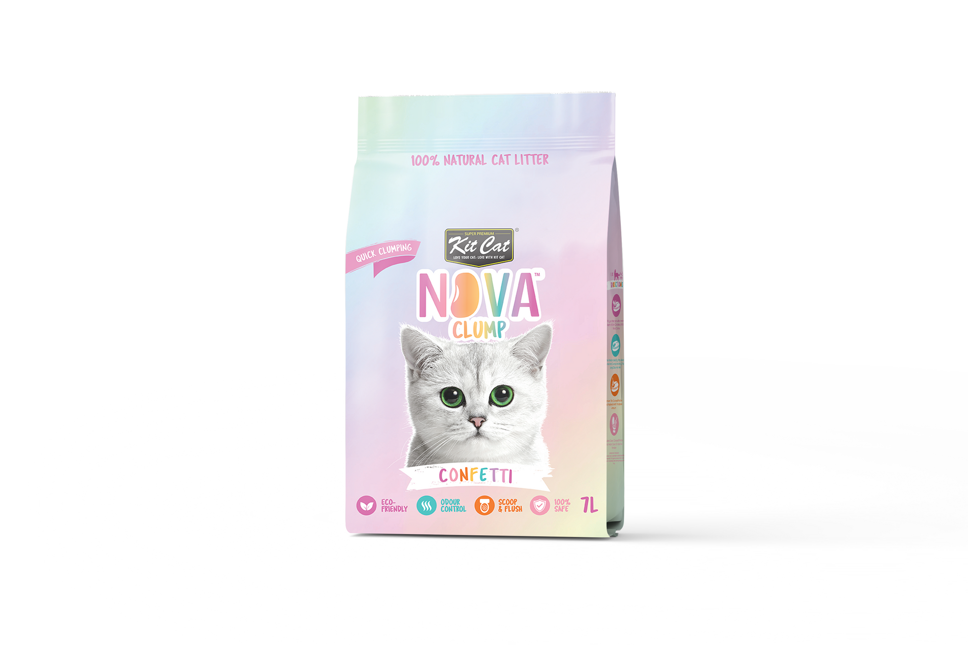 Kit Cat Arena Eco SoyaClump - Confetti 7 L Sabbia per gatti