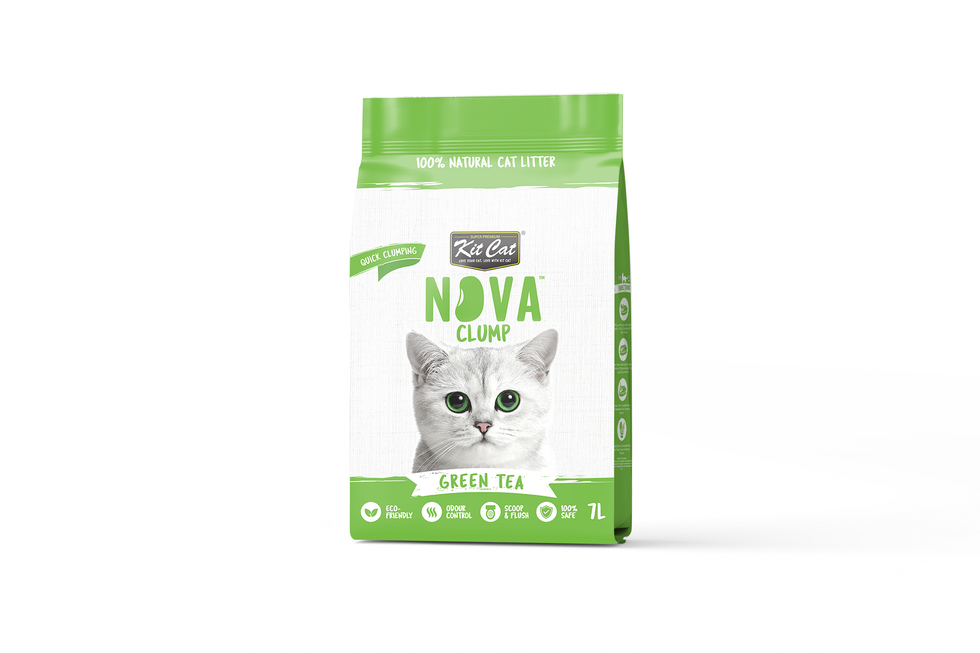 Kit Cat Arena Eco SoyaClump - Green Tea 7 L Sabbia per gatti