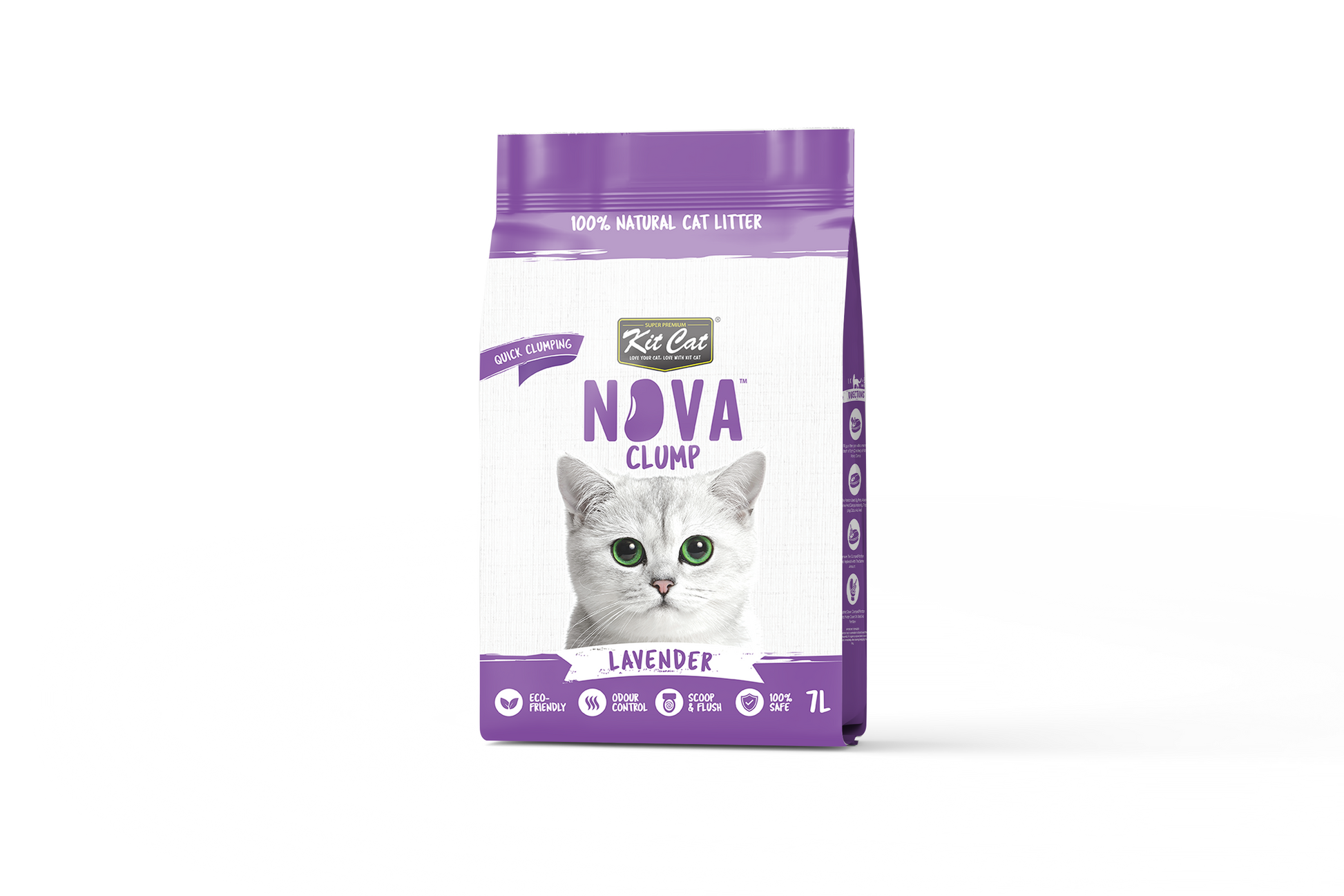 Kit Cat Arena Eco SoyaClump - Lavanda 7 L Sabbia per gatti