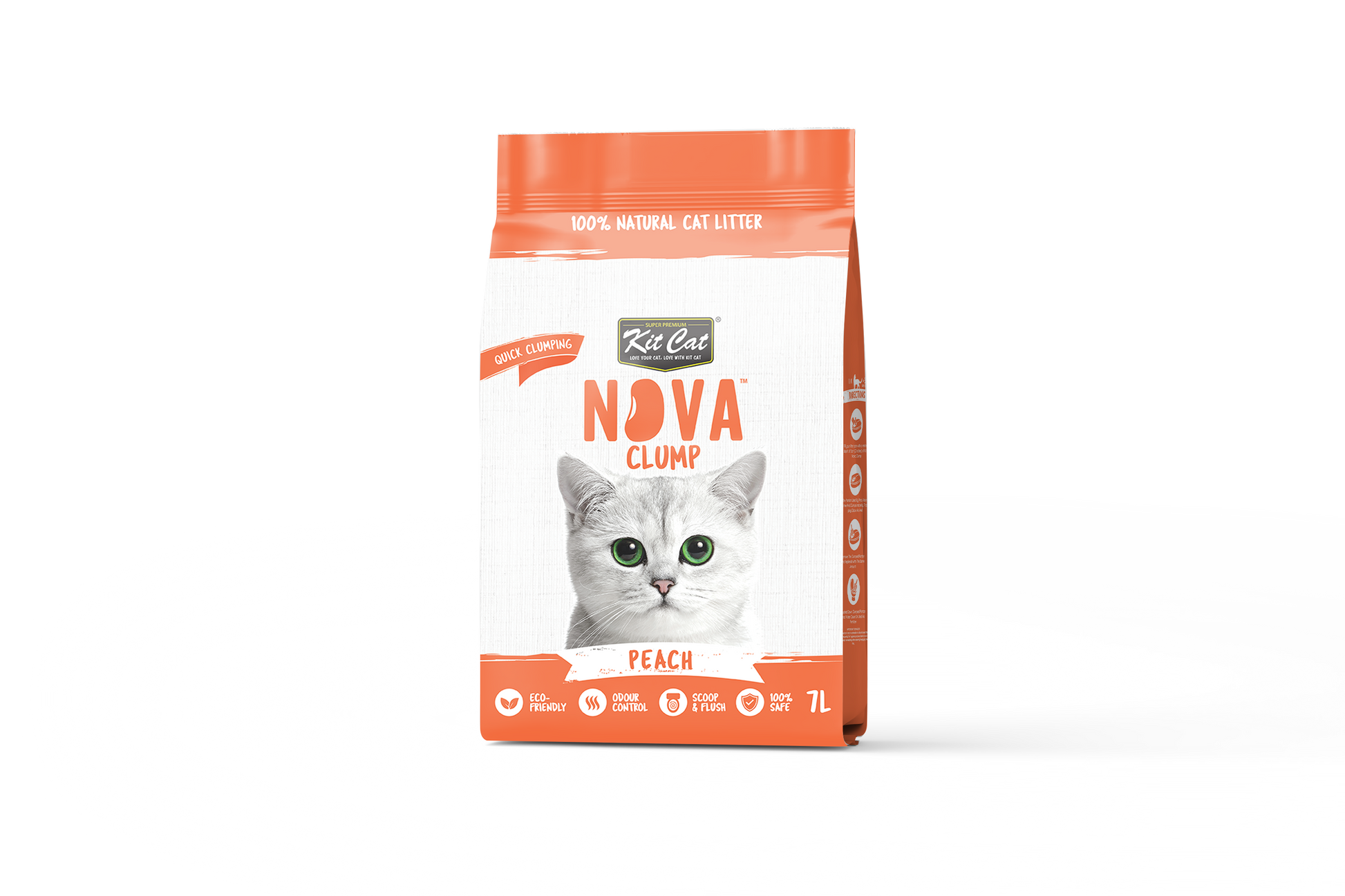 Kit Cat Arena Eco SoyaClump - Peach 7 L Sabbia per gatti