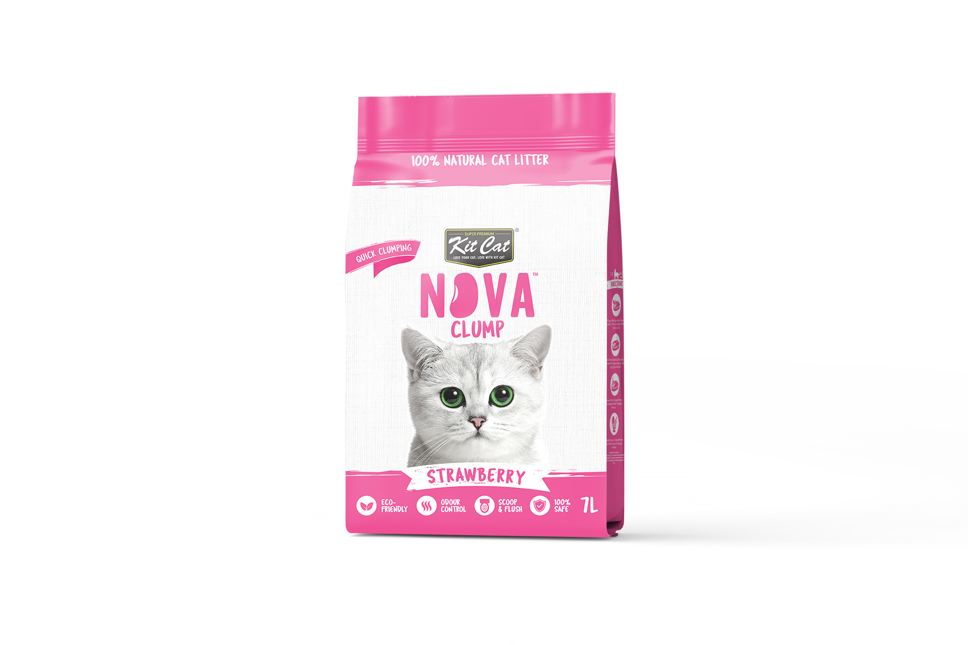 Kit Cat Arena Eco SoyaClump - Strawberry 7 L Sabbia per gatti