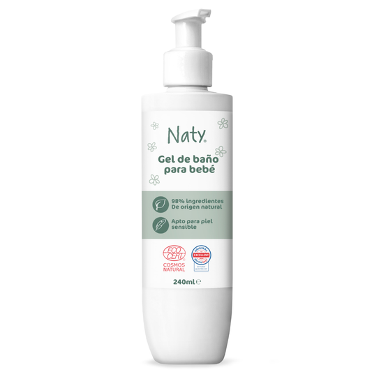 Gel da bagno per neonati 0m+ Naty 240 ml