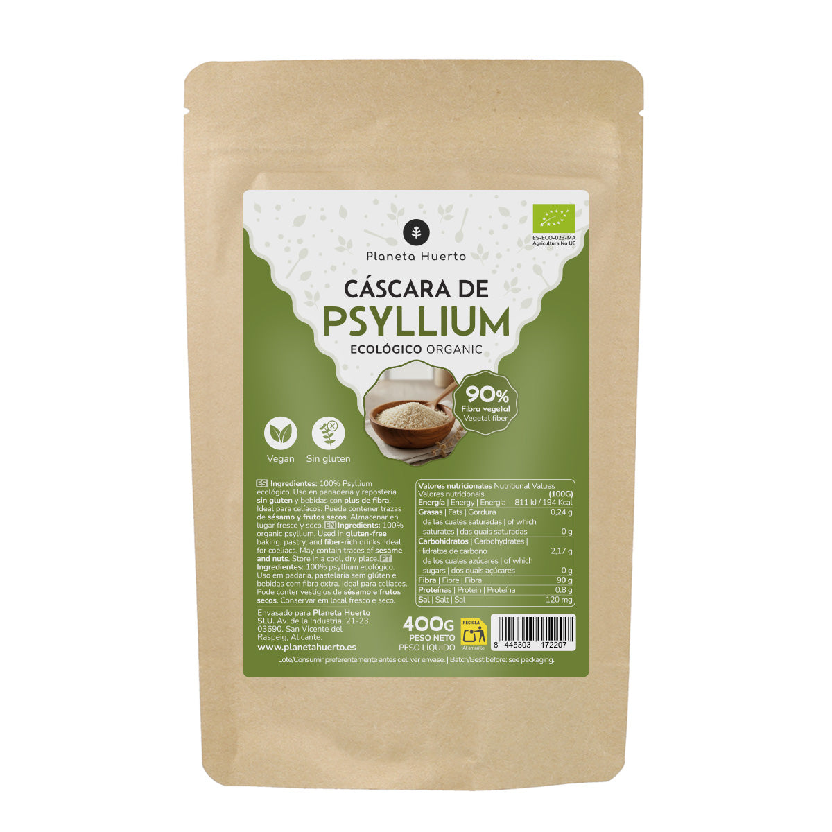 Frusta di psillio ECO Planeta Huerto 400 g