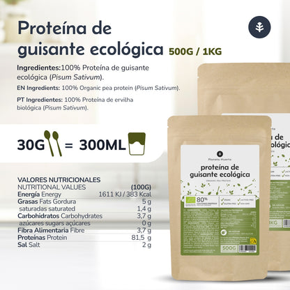 Proteine del pisello 80% ECO Planeta Huerto 500 g
