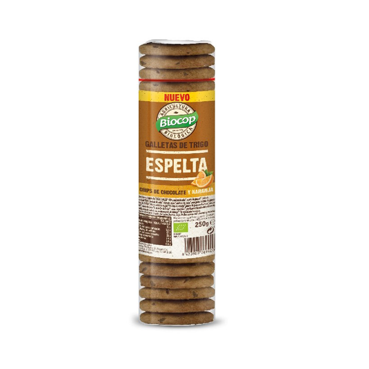 Biscotti di farro con gocce di cioccolato e arancia Bio Biocop 250 g