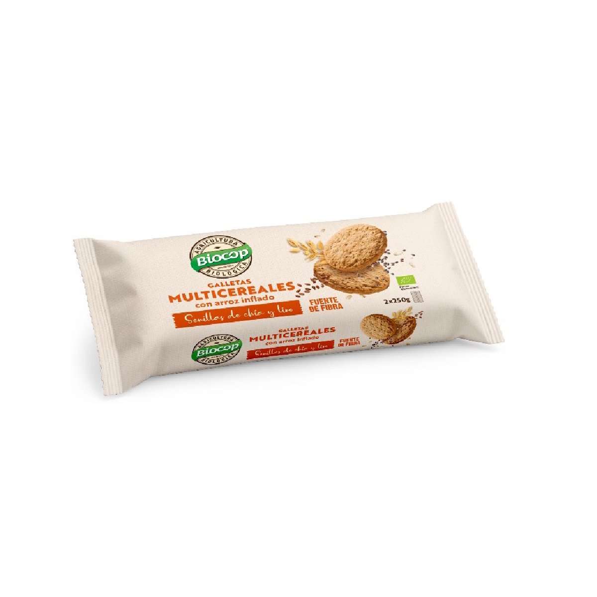 Biscotti multigrano con riso soffiato BIO Biocop 2 confezioni da 500 g