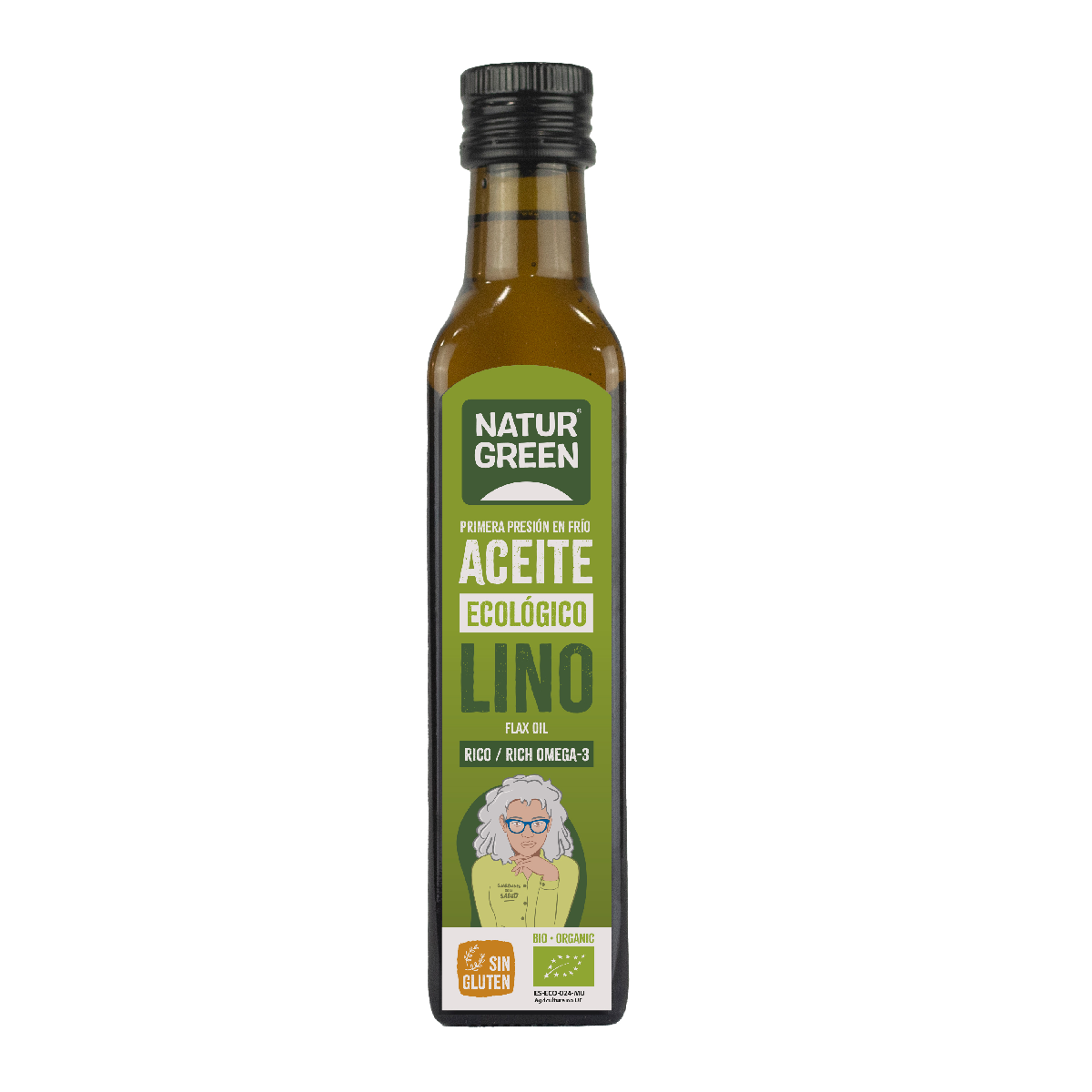 Olio di lino biologico NaturGreen, 250 ml