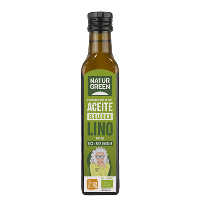 Olio di lino biologico NaturGreen, 250 ml