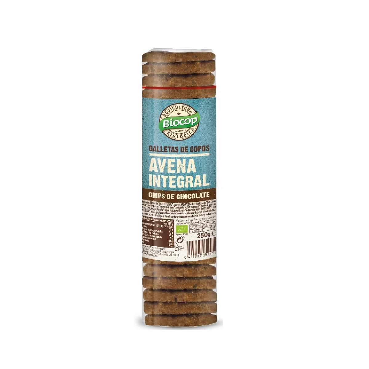Biscotti con fiocchi d'avena integrale e gocce di cioccolato BIO Biocop 250 g