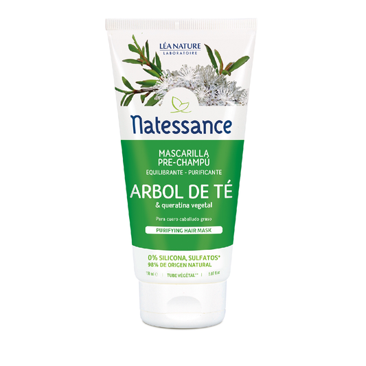 Maschera pre-shampoo all'albero del tè Natessance 150 ml