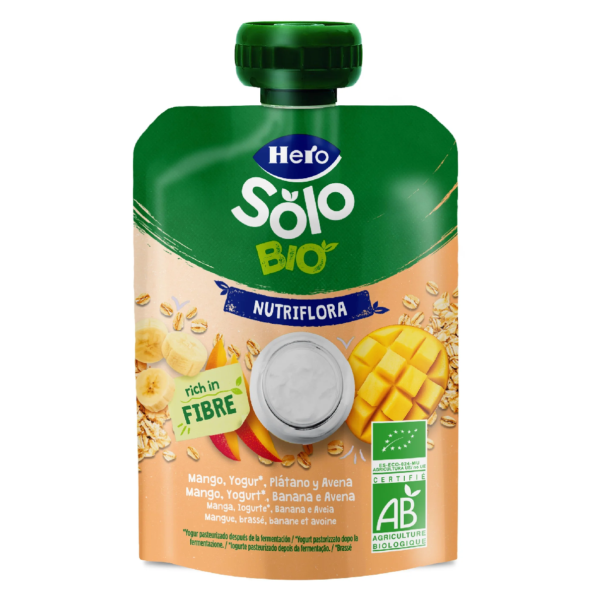 Bustina Nutri Flora al mango, yogurt, avena e banana 100 g Hero Solo