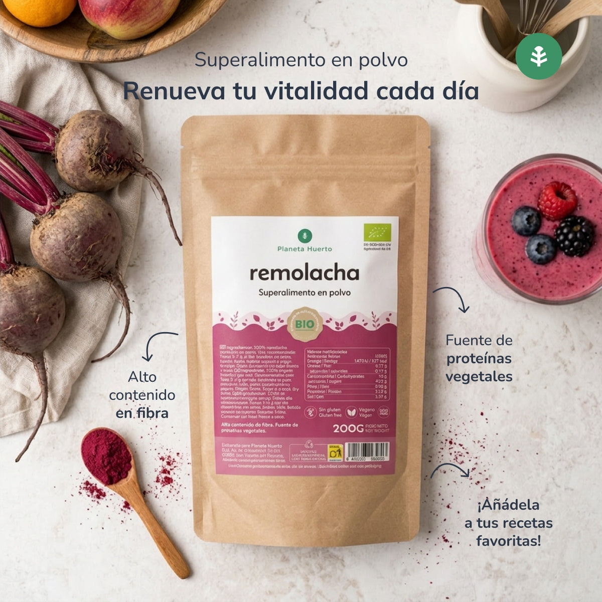 Barbabietola in polvere Eco Planeta Huerto 200 g