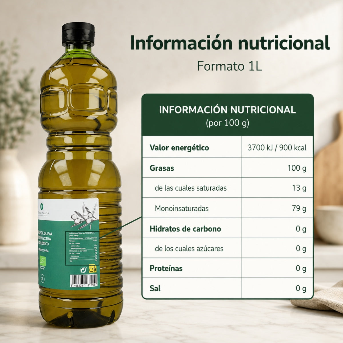 Olio extravergine di oliva ECO Planeta Huerto 1 L