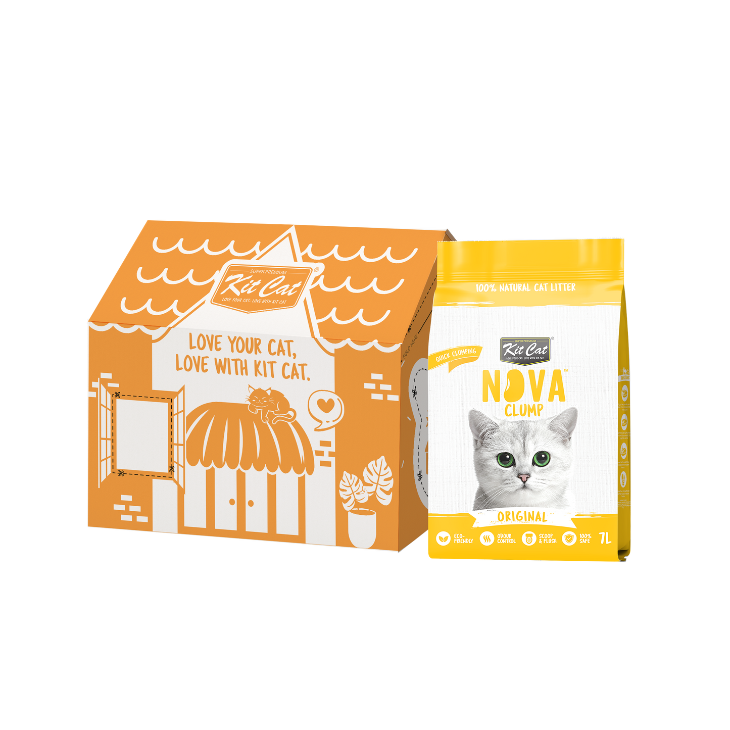 Kit Cat Arena Eco SoyaClump - Originale 7 L Sabbia per gatti