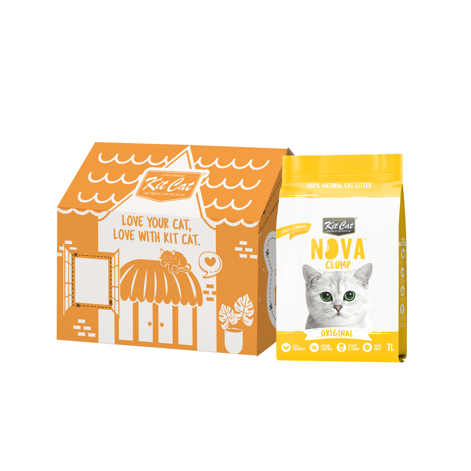 Kit Cat Arena Eco SoyaClump - Originale 7 L Sabbia per gatti