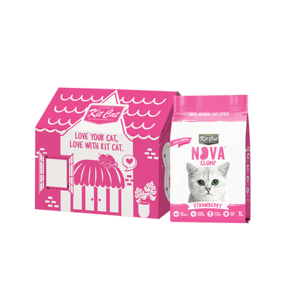 Kit Cat Arena Eco SoyaClump - Strawberry 7 L Sabbia per gatti