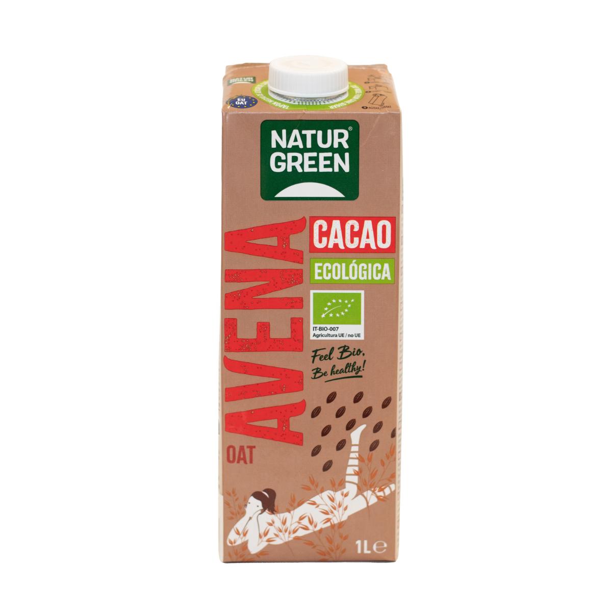 Pack 6 x Bebida de Avena Cacao Bio NaturGreen 1 L