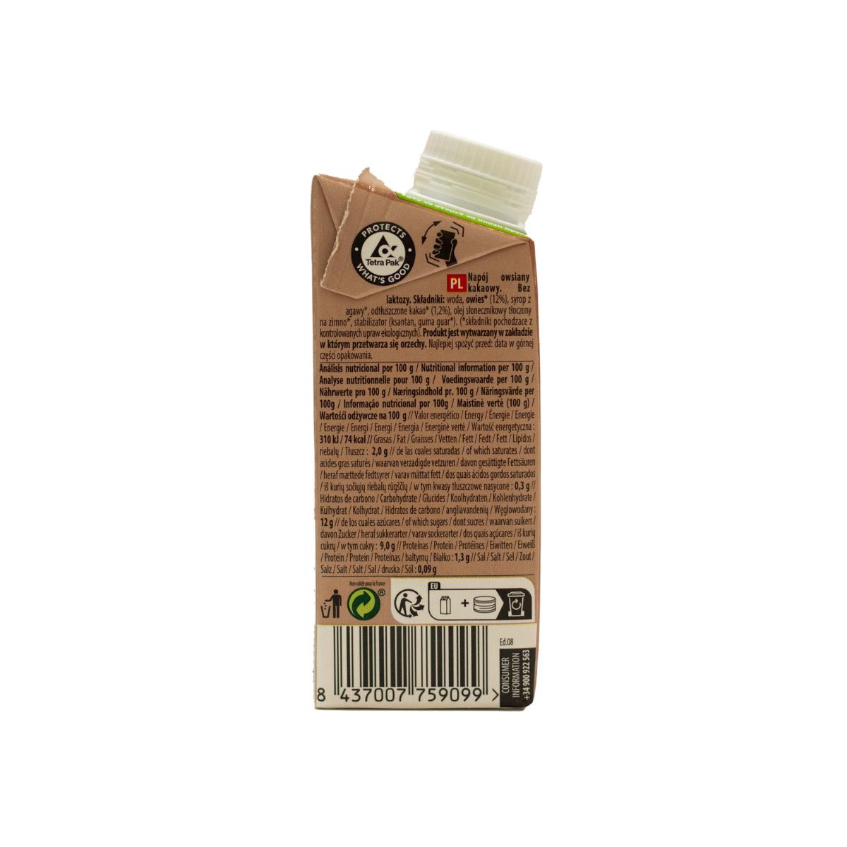 Bebida de Avena Cacao NaturGreen 200 ml