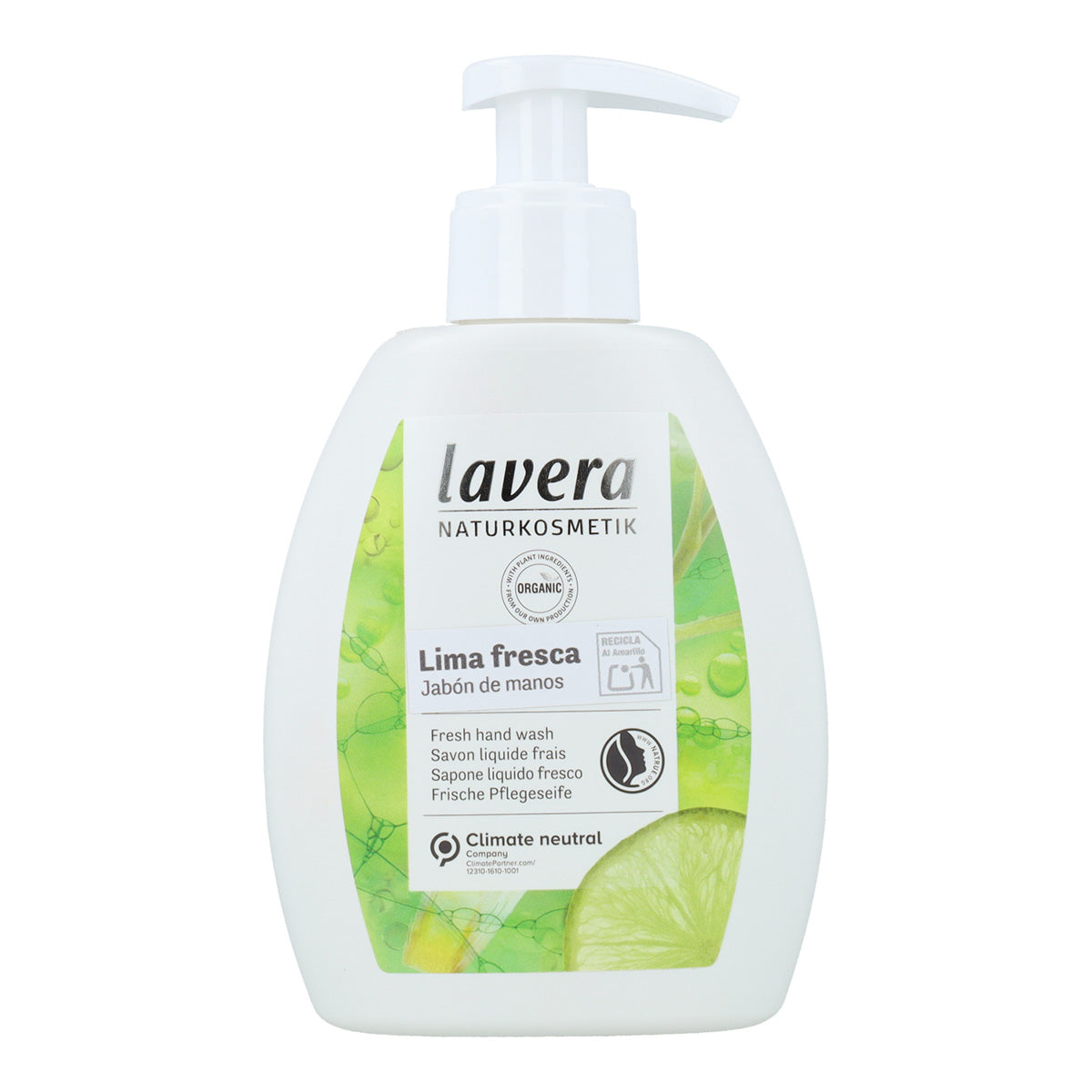Recarga jabón de manos lima fresca Lavera  250 ml