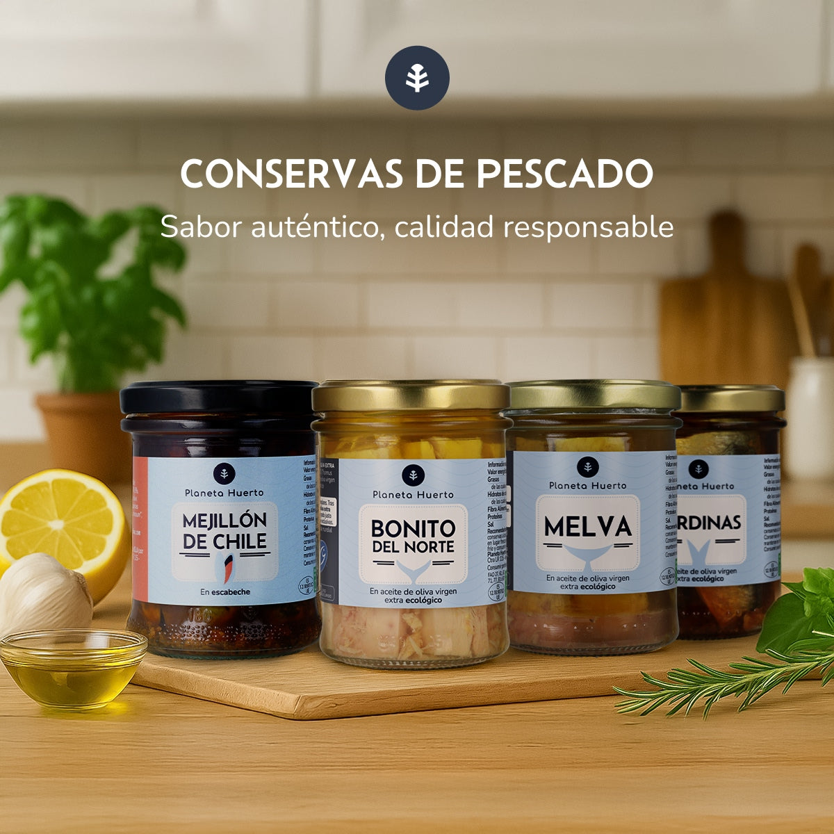 Pack 6x Sardinas en aceite de oliva virgen extra ECO Planeta Huerto 190 g