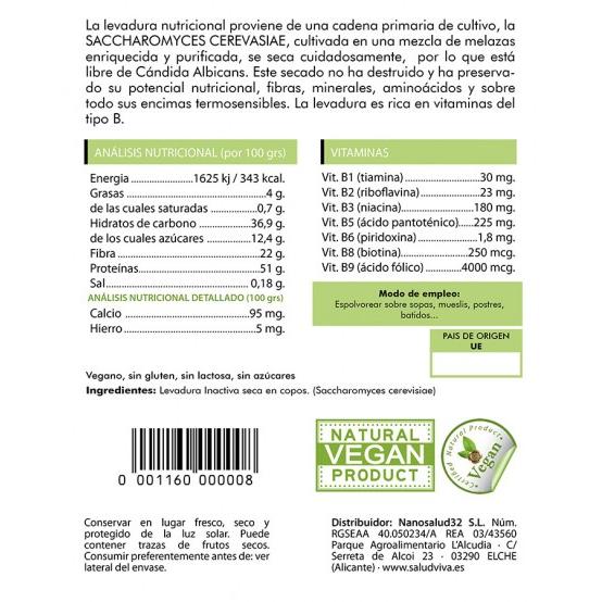 Levadura nutricional  Salud Viva 250 g