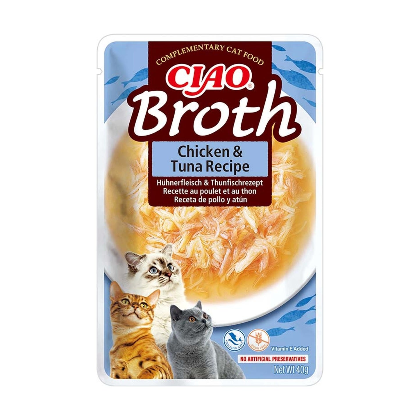 Churu Broth pouch Pollo con atún en caldo 40 g